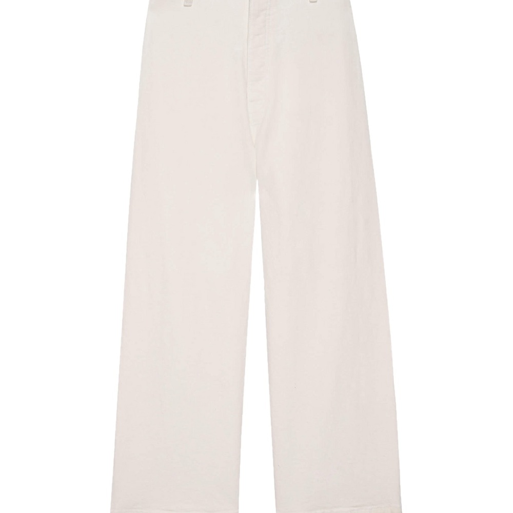 The Great. Seafair Wide Leg Jean in Stone